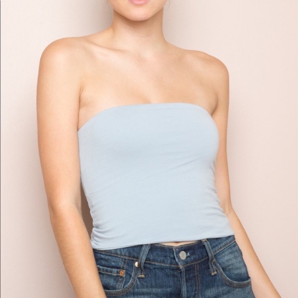 Brandy Melville Light Blue Tube Top